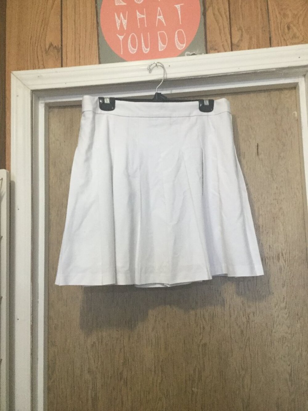 Sunday Best size 14 white pleated tennis skirt waist measures 17" across